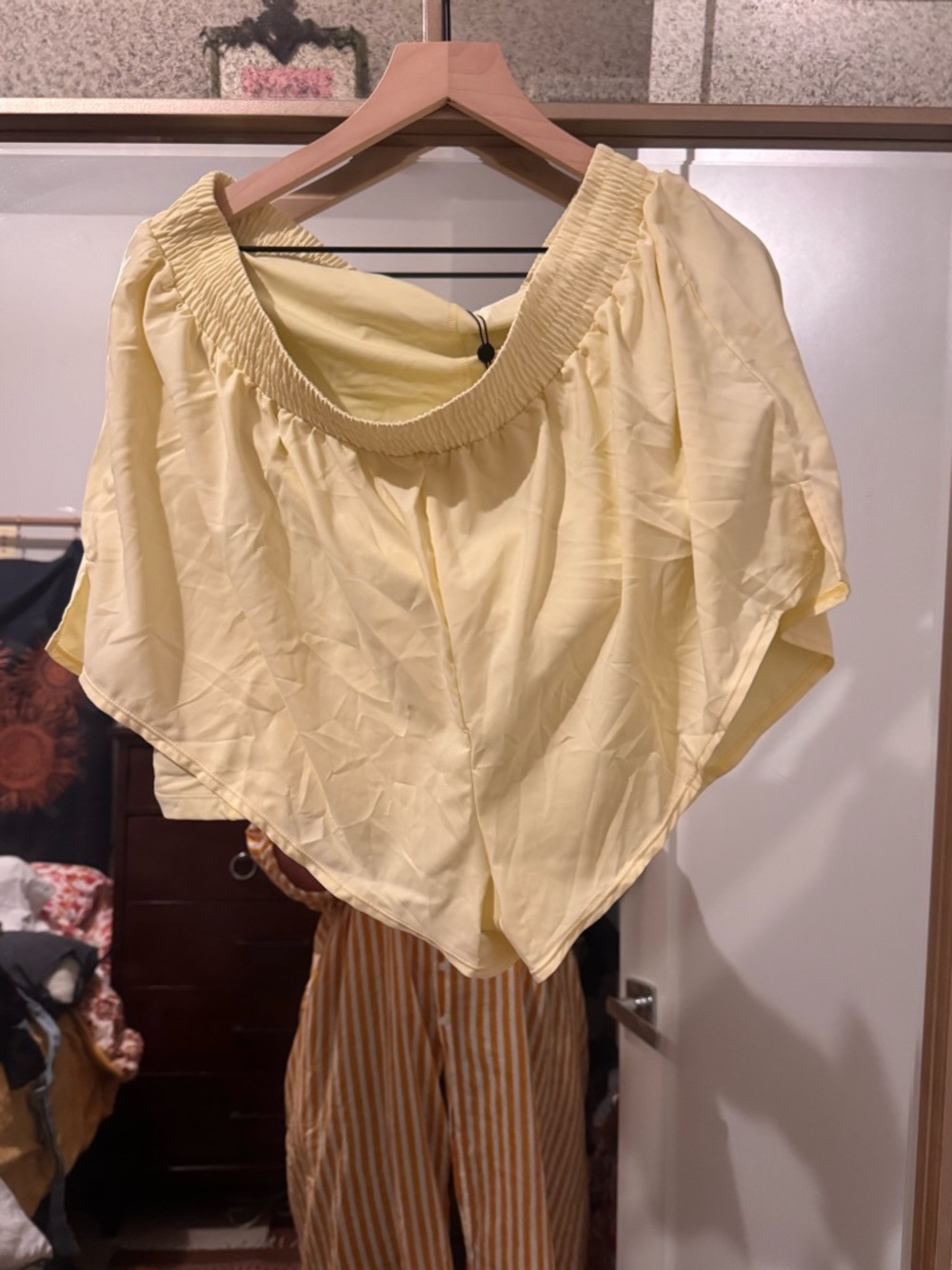 Universal Standard Light Yellow Athletic Shorts